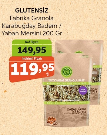 Fabrika Granola Karabuğday Badem / Yaban Mersini 200 Gr