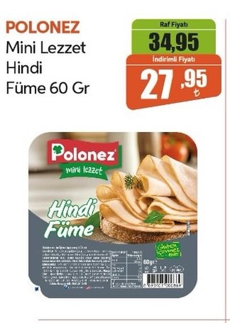 Polonez Mini Lezzet Hindi Füme 60 Gr
