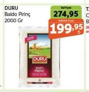 Duru Baldo Pirinç 2000 Gr