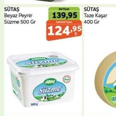 Sütaş Beyaz Peynir Süzme 500 Gr