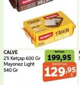 Calve 2'Li Ketçap 600 Gr Mayonez Light 540 Gr