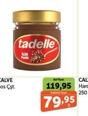 Tadelle %36 Fındık Kreması 700 Gr
