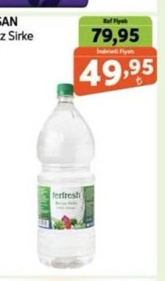 Ferfresh Üzüm Sirke 2 Lt
