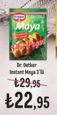 Dr. Oetker Instant Maya 3'Lü