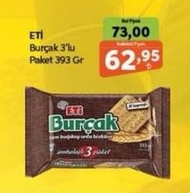 Eti Burçak 3'Lü Paket 393 Gr