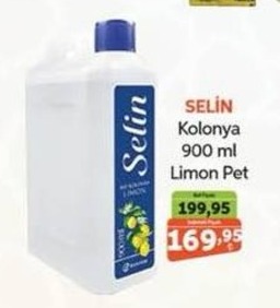 Selin Kolonya 900 Ml Limon Pet