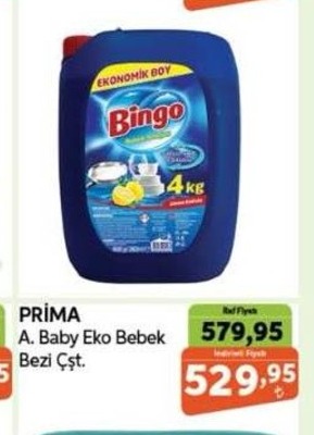 Bingo Sıvı Bulaşık Deterjanı 4 Kg