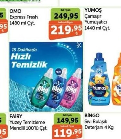 Fairy Yüzey Temizleme Mendili 100'Lü Çiftli
