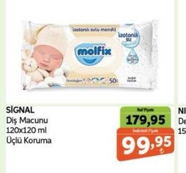 Molfix Islak Havlu Izotonik Yenidoğan 50'Li