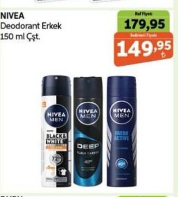 Nivea Deodorant Erkek 150 Ml Çeşit