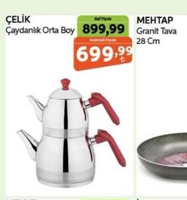 Çelik Çaydanlık Orta Boy