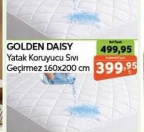 Golden Daisy Yatak Koruyucu Sıvı Geçirmez 160X200 Cm