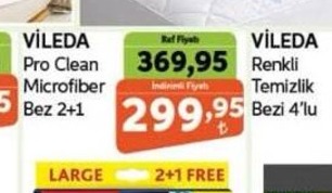 Vileda Pro Clean Microfiber Bez 2+1