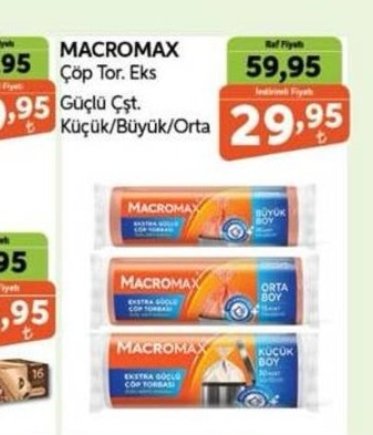 Macromax Çöp Tor. Eks. Güçlü Çst. Küçük/Büyük/Orta