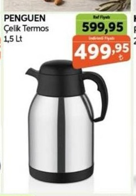 Penguen Çelik Termos 1,5 Lt