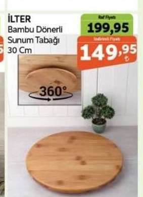İlter Bambu Dönerli Sunum Tabağı 30 Cm