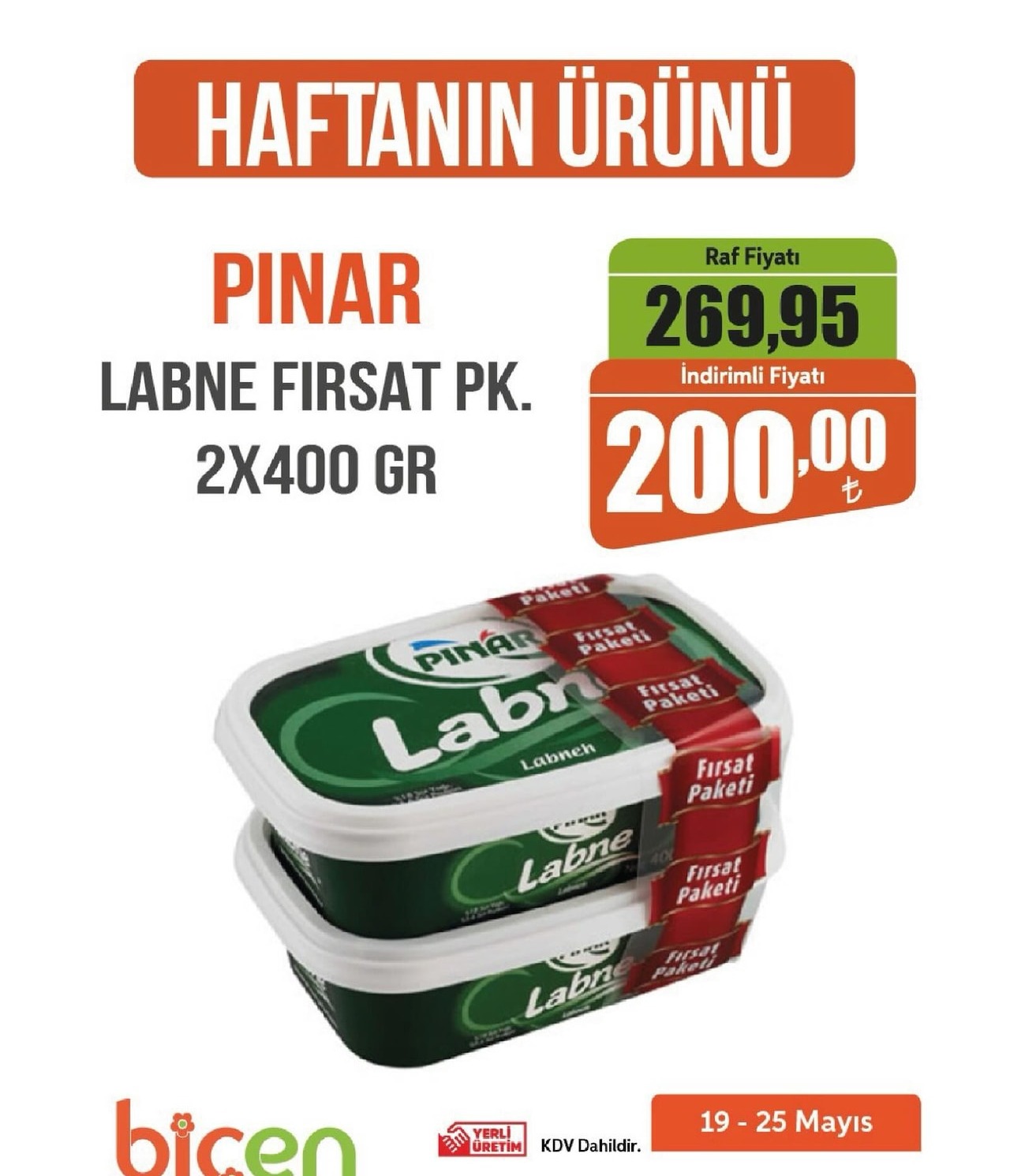 Pinar Labne Firsat Paketi 2X400 Gr