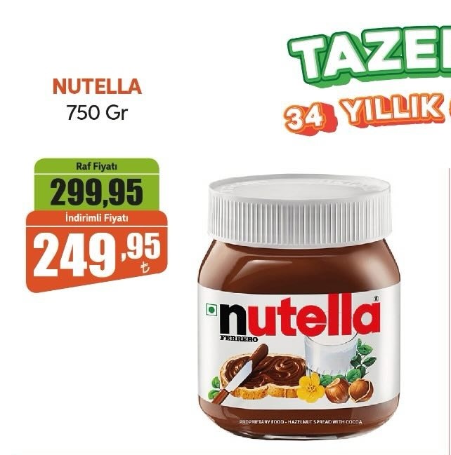Nutella Fındık Ezmesi 750 Gr