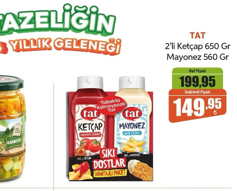 Tat Ketçap Çiftli 650 Gr Mayonez 560 Gr