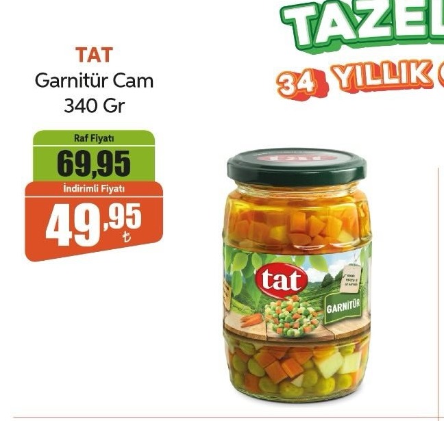 Tat Garnitür Cam 340 Gr