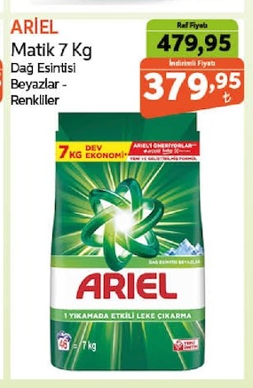 Ariel Matik 7 Kg Dağ Esintisi Beyazlar - Renkliler