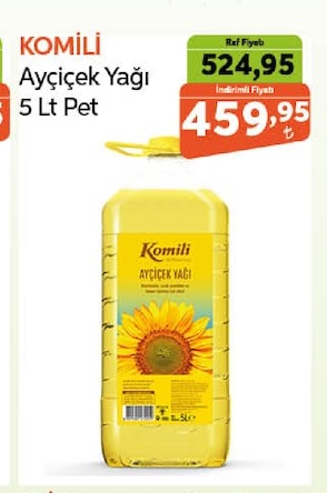 Komili Ayçiçek Yağı 5 Lt Pet