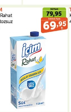 İçim Rahat Laktozsuz Süt 1 Litre