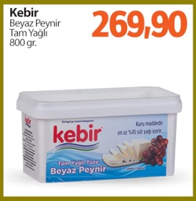 Kebir Beyaz Peynir Tam Yağlı 800 Gr.