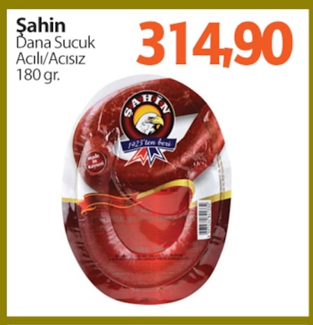 Şahin Dana Sucuk Acılı/Acısız 180 Gr.