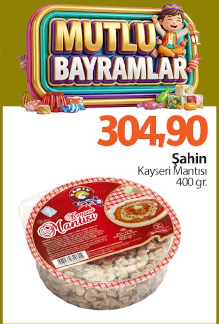 Şahin Kayseri Mantısı 400 Gr.