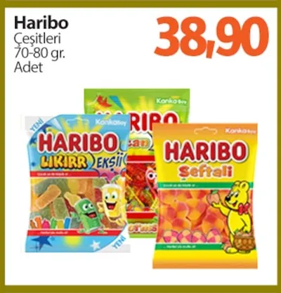 Haribo Çeşitleri 70-80 Gr. Adet
