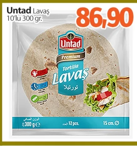 Untad Lavaş 10'Lu 300 Gr.