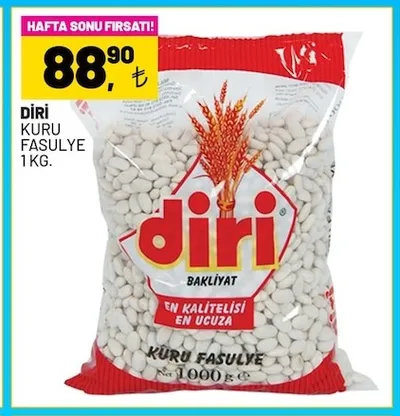 Diri Kuru Fasulye 1 Kg
