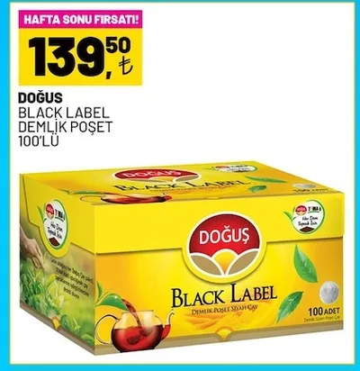 Doğuş Black Label Demlik Poşet 100'Lü