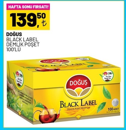 Doğuş Black Label Demlik Poşet 100'Lü