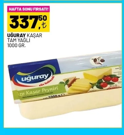 Uğuray Kaşar Tam Yağlı 1000 Gr.