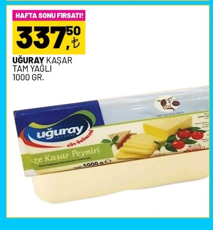 Uğuray Kaşar Tam Yağlı 1000 Gr.