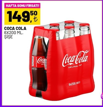 Coca Cola 6X200 Ml Şişe