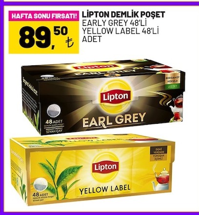 Lipton Demlik Poşet Early Grey 48'Li