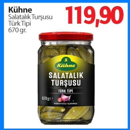 Kühne Salatalık Turşusu Türk Tipi 670 Gr