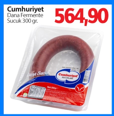 Cumhuriyet Dana Fermente Sucuk 300 Gr