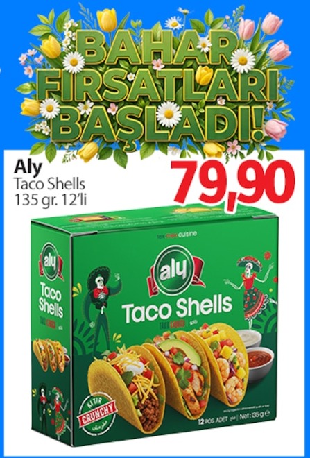 Aly Taco Shells 135 Gr. 12'Li