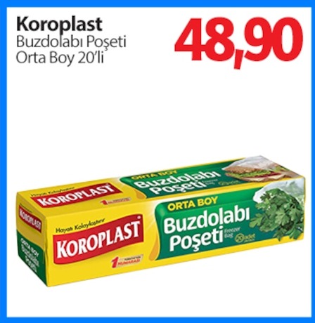 Koroplast Buzdolabı Poşeti Orta Boy 20'Li