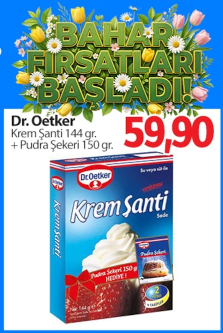 Dr. Oetker Krem Şanti 144 Gr + Pudra Şekeri 150 Gr