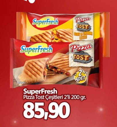 Superfresh Pizza Tost Çeşitleri 2'Li 200 Gr