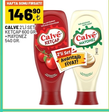 Calve 2'Li Set Ketçap 600 Gr + Mayonez 540 Gr