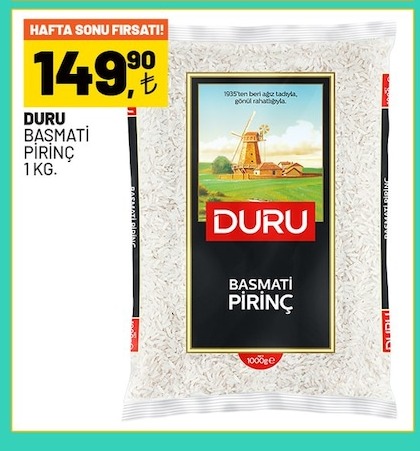 Duru Basmati Pirinç 1 Kg