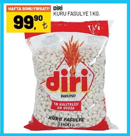Diri Kuru Fasulye 1Kg