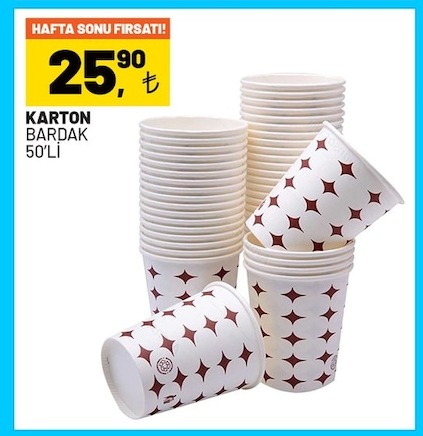 Karton Bardak 50'Li