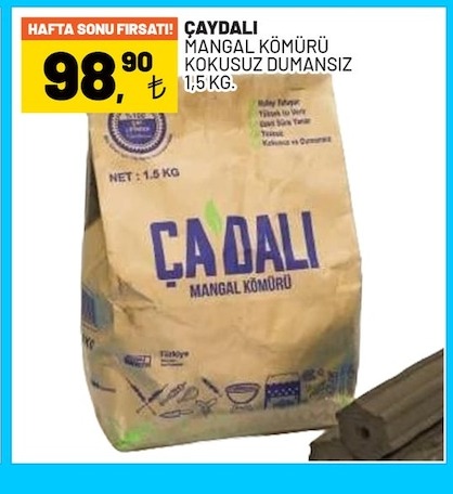 Çaydalı Mangal Kömürü Kokusu Dumanız 1.5 Kg.